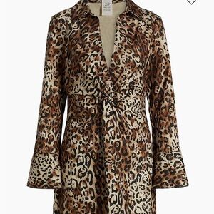 Cinq à Sept Leopard Print Mini Dress